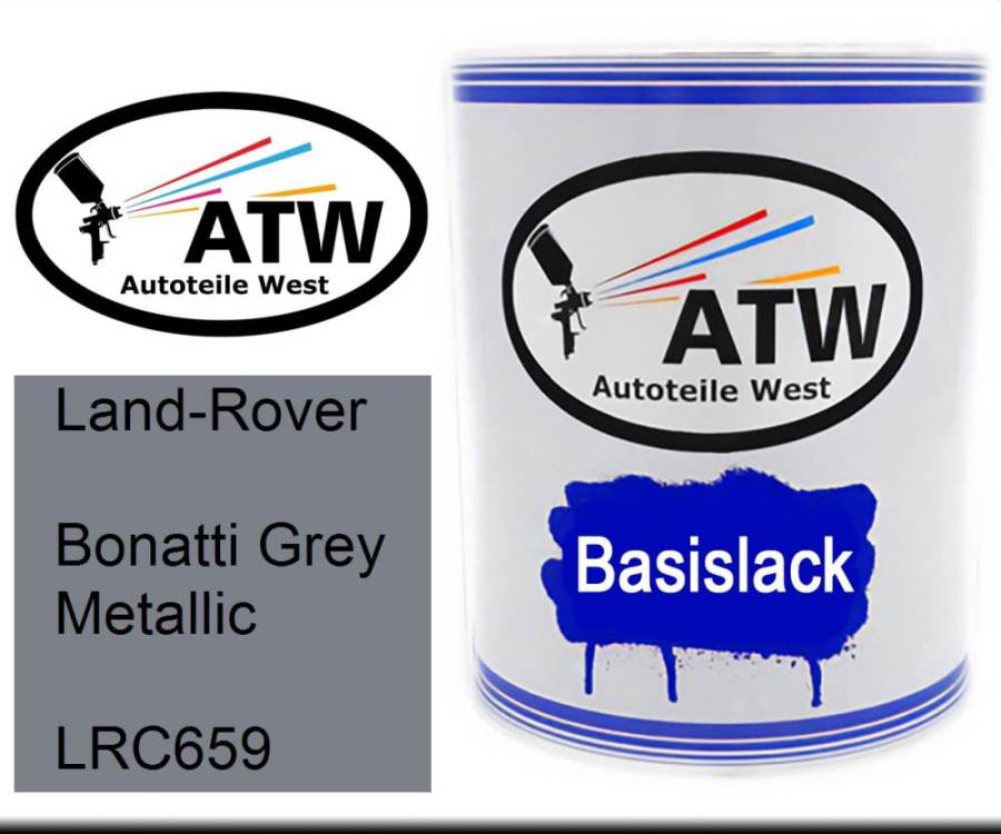 Land-Rover, Bonatti Grey Metallic, LRC659: 1L Lackdose, von ATW Autoteile West.